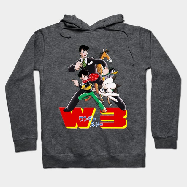 Wonder 3 The Amazing 3 Osamu Tezuka Hoodie by Pop Fan Shop